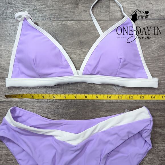 Aleumdr High Cut Triangle Bikini Swimsuit Size S - Picture 3 of 5